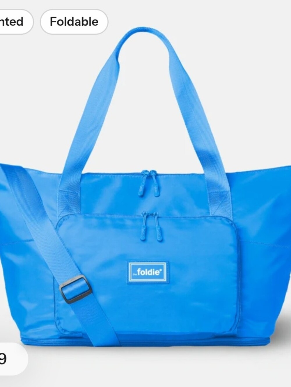 The Foldie Travel Bag Duffel Tote Azure Blue